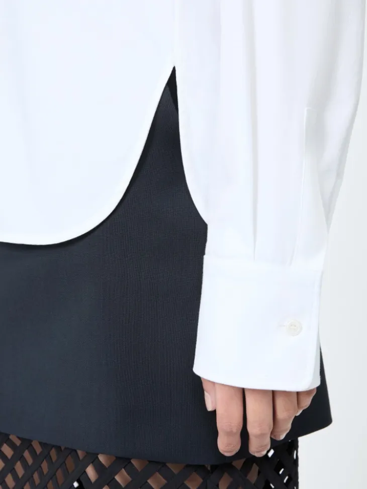 Stretch cotton shirt - OPTICAL WHITE