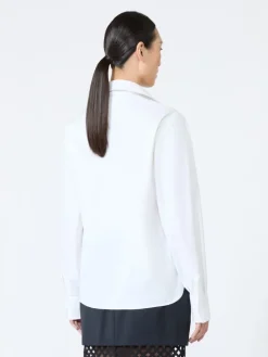 Stretch cotton shirt - OPTICAL WHITE