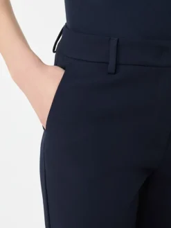 Stretch cotton trousers - NAVY