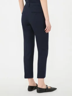Stretch cotton trousers - NAVY