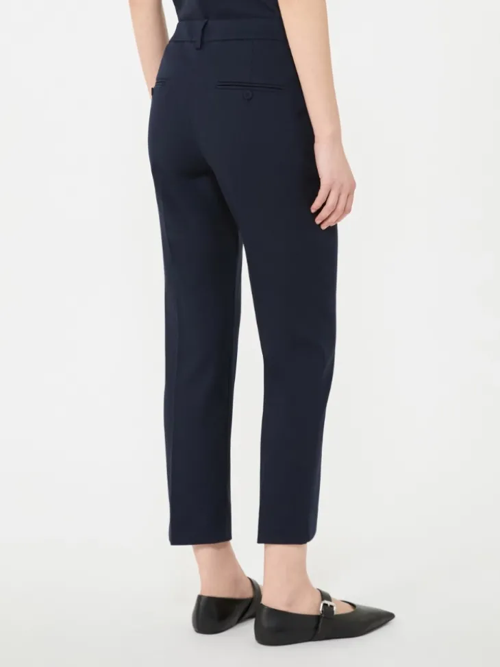Stretch cotton trousers - NAVY