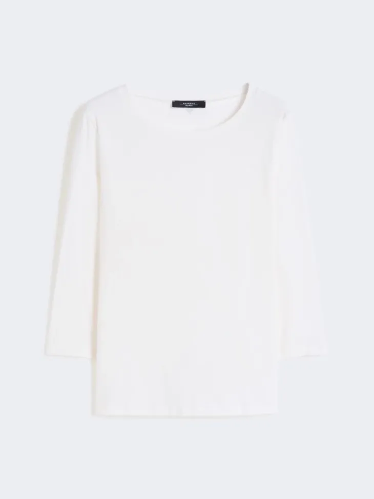 Stretch cotton T-shirt - WHITE