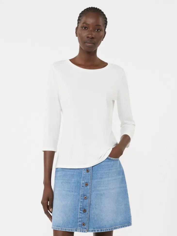 Stretch cotton T-shirt - WHITE