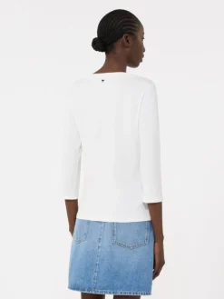 Stretch cotton T-shirt - WHITE