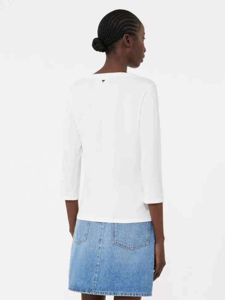 Stretch cotton T-shirt - WHITE