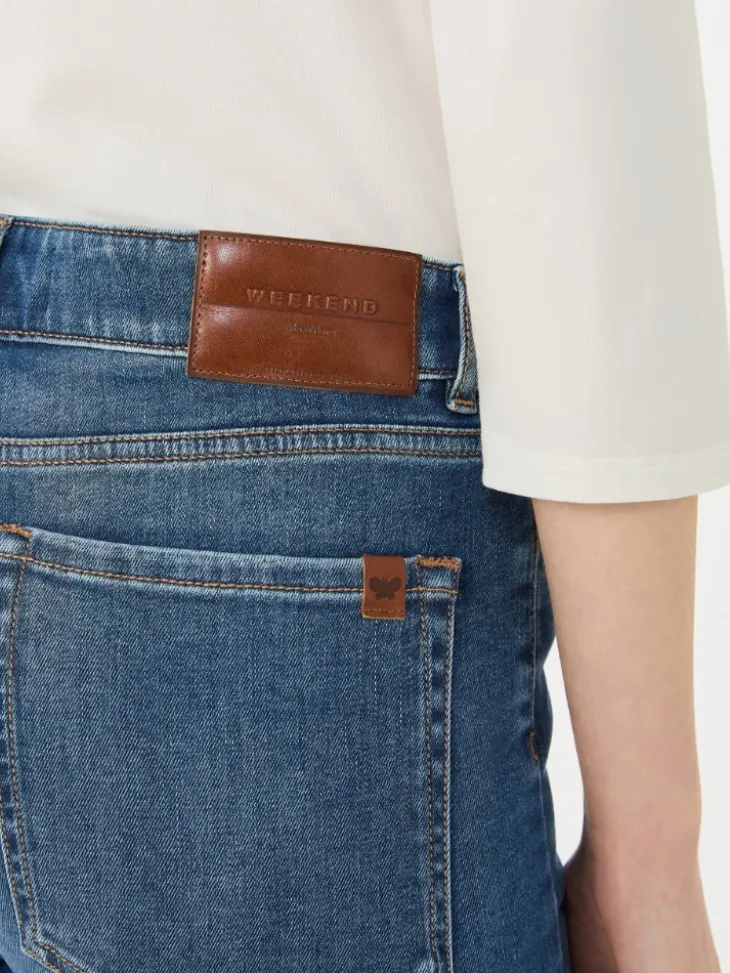 Stretch denim skinny jeans - NAVY