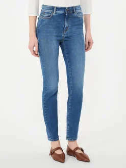 Stretch denim skinny jeans - NAVY