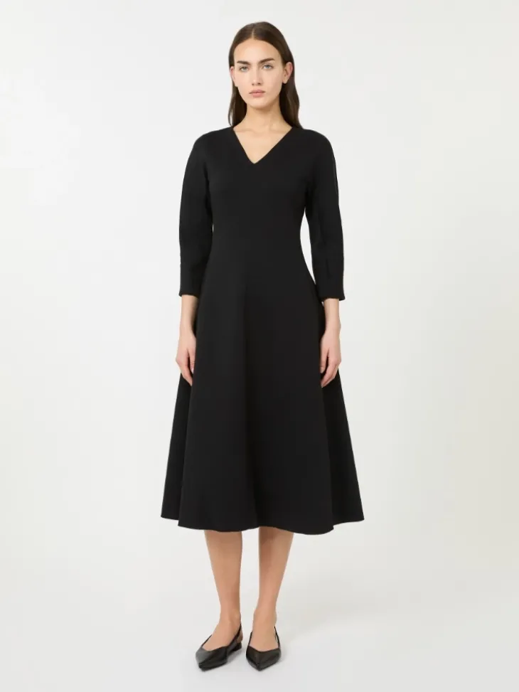 Stretch jersey dress - BLACK