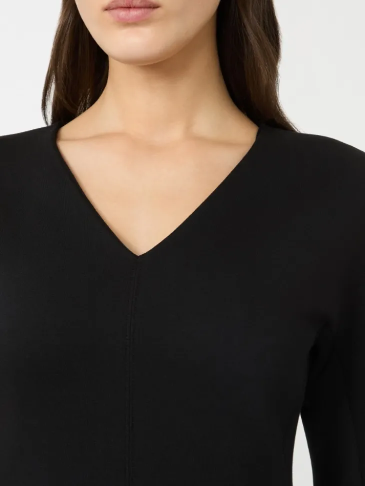 Stretch jersey dress - BLACK