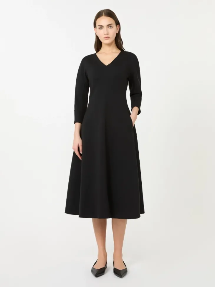Stretch jersey dress - BLACK