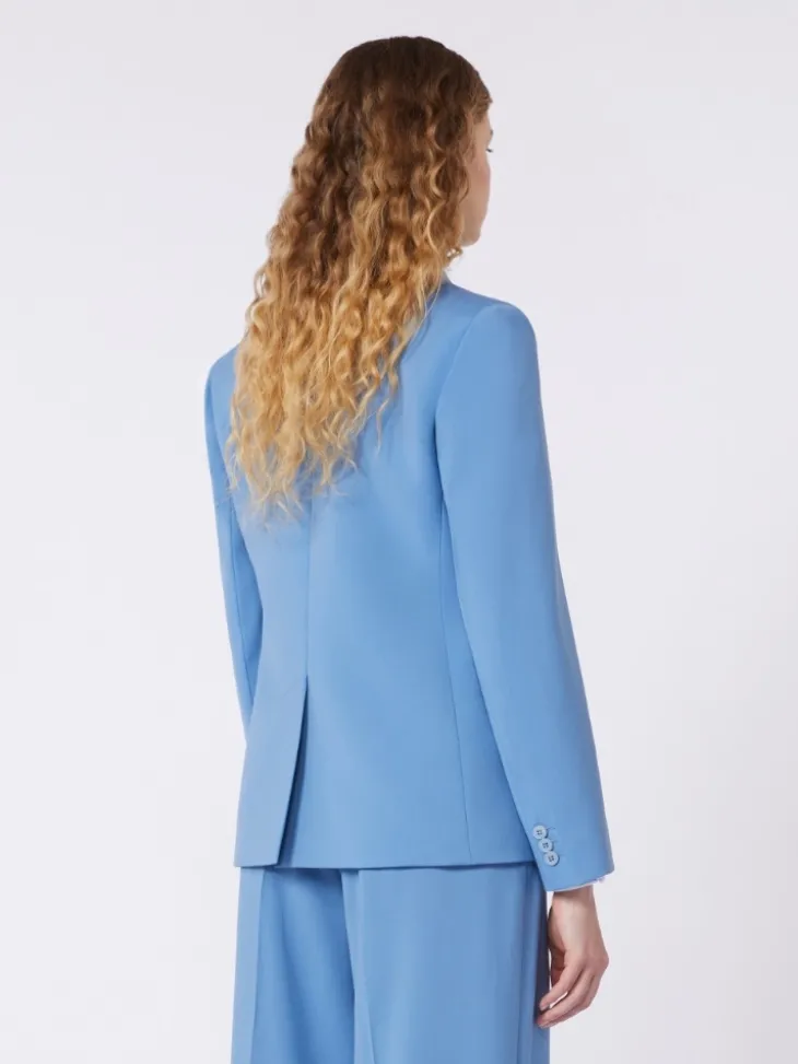 Stretch wool blazer - LIGHT BLUE