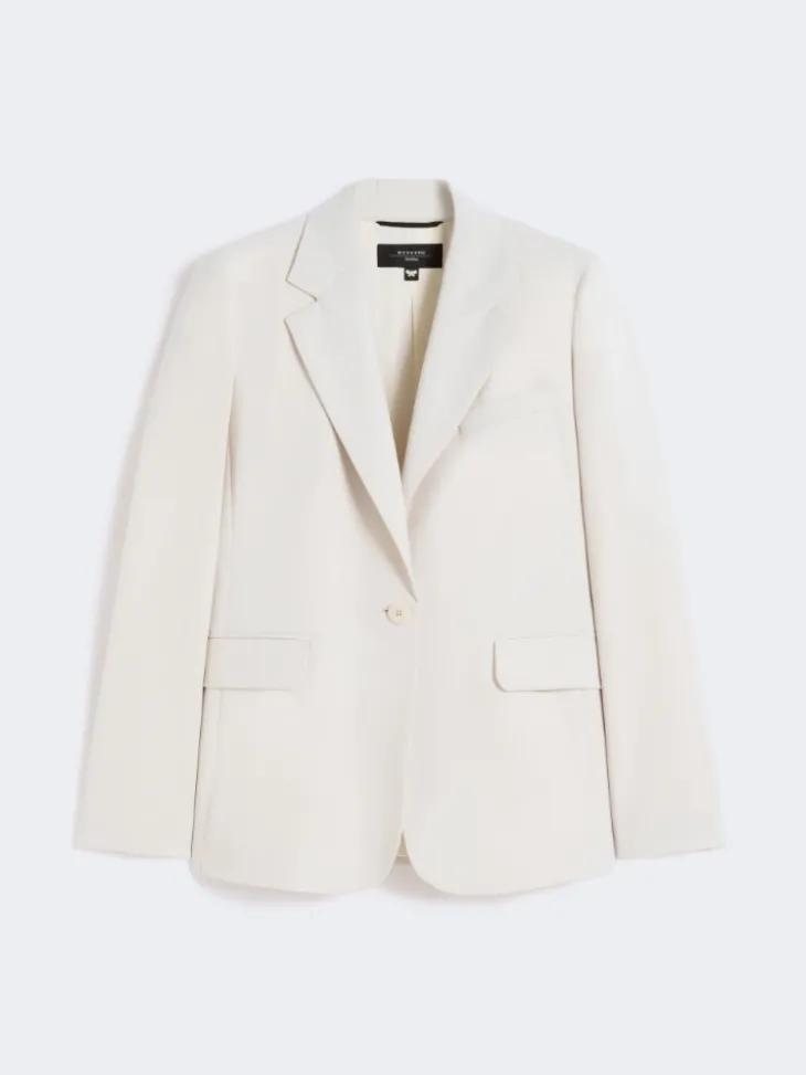 Stretch wool blazer - SAND