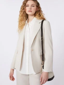 Stretch wool blazer - SAND