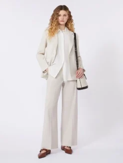 Stretch wool blazer - SAND