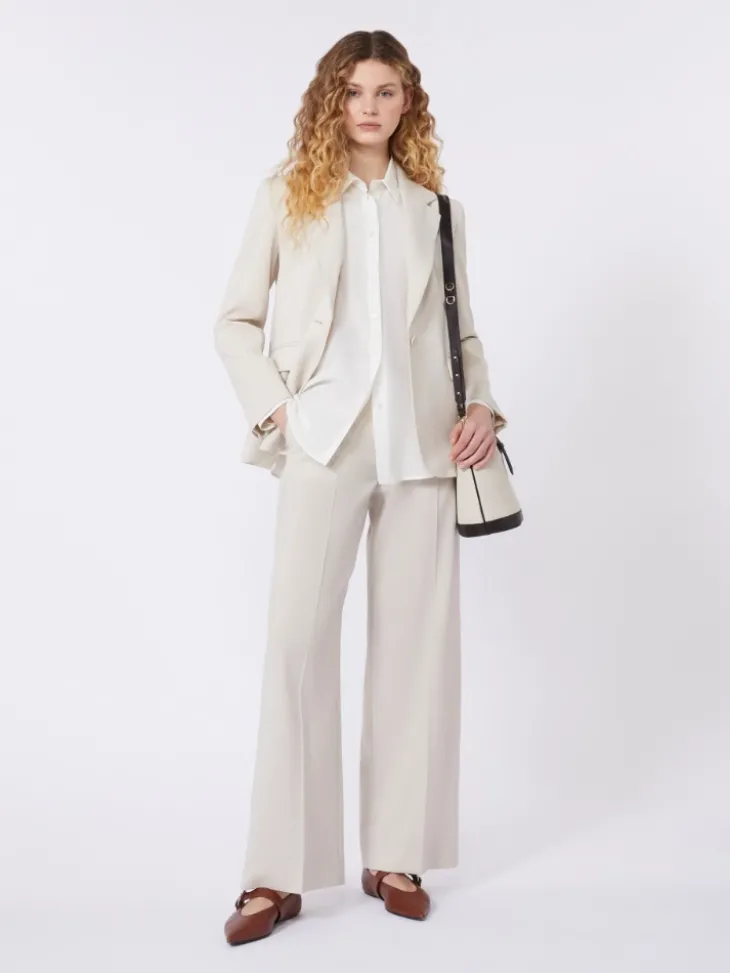 Stretch wool blazer - SAND