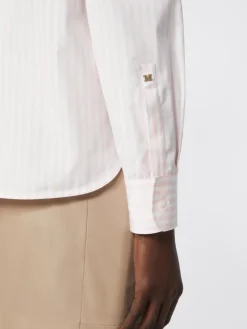 Striped poplin shirt - PINK