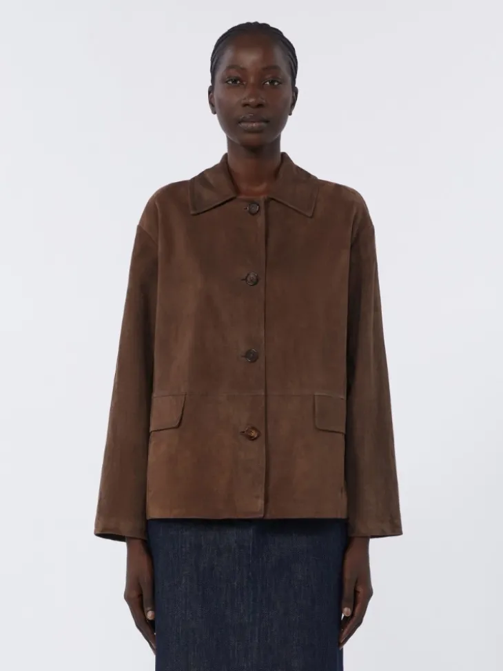 Suede jacket - BROWN
