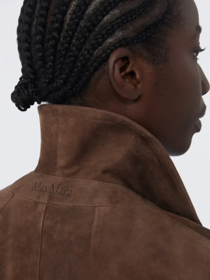 Suede jacket - BROWN