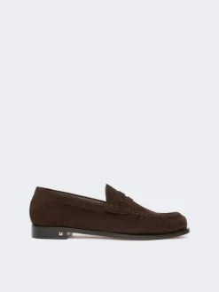 Suede loafers - DARK BROWN