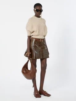 Sunburst-patterned cotton-blend sweater - BEIGE