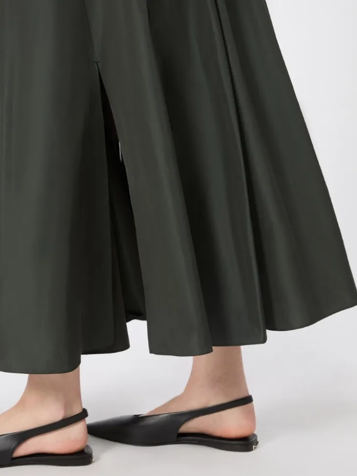 Taffeta pleated skirt - DARK GREEN