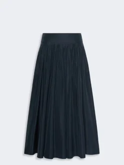 Taffeta pleated skirt - ULTRAMARINE