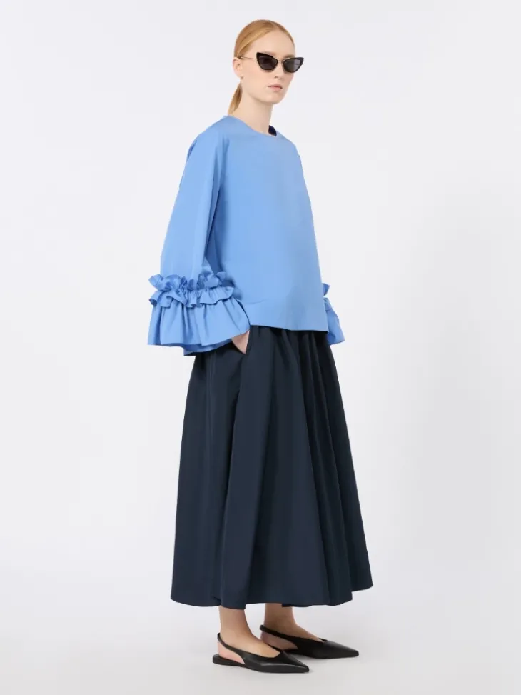Taffeta pleated skirt - ULTRAMARINE