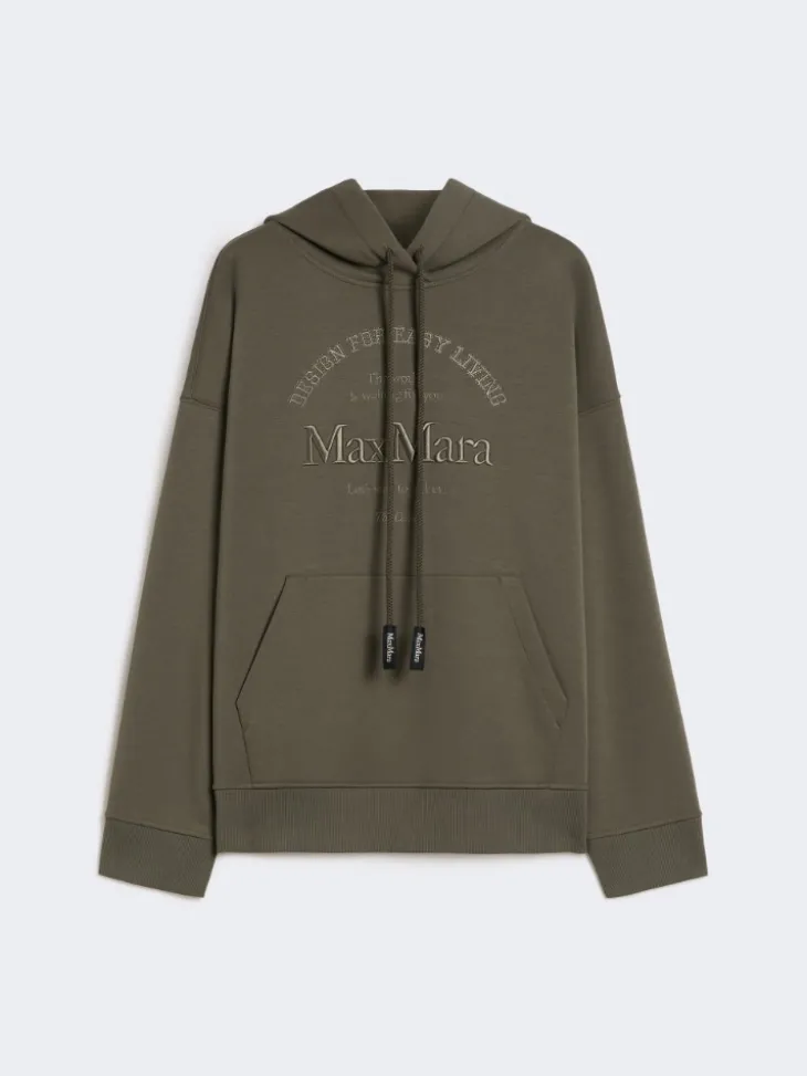 Technical cotton jersey sweatshirt - KAKI