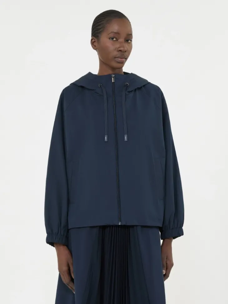 Technical fabric windbreaker - NAVY