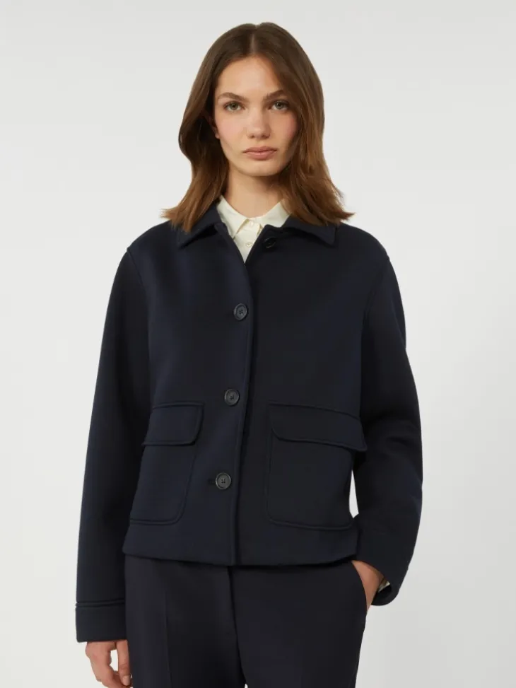 Technical jersey jacket - NAVY