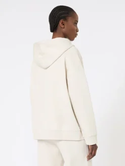 Technical jersey zip-up sweatshirt - ECRU