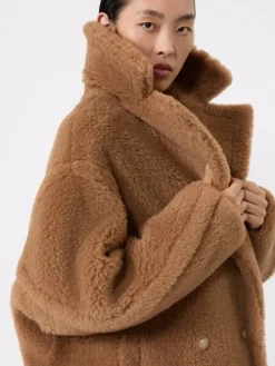 Teddy Bear Icon Coat - CAMEL