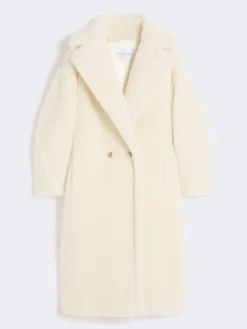 Teddy Bear Icon Coat in alpaca and wool - WHITE
