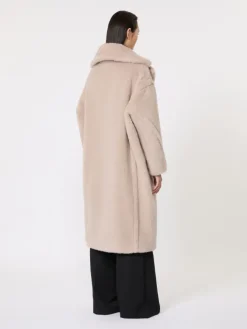 Teddy Bear Icon Coat in alpaca and wool - SAND
