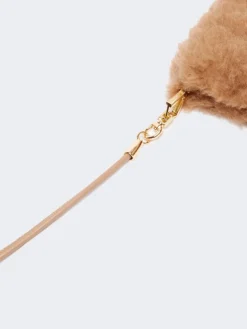 Teddy fabric mittens - CAMEL