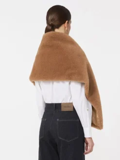 Teddy fabric stole - CAMEL