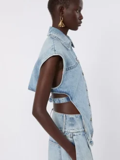 Two-piece denim jacket - MIDNIGHTBLUE