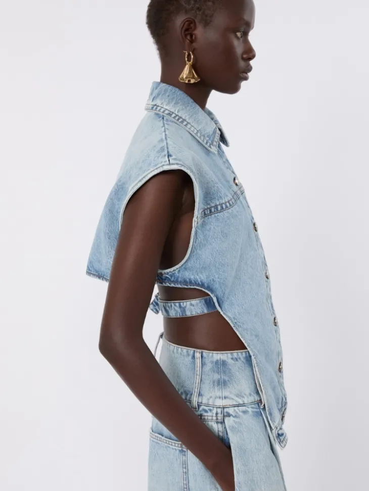 Two-piece denim jacket - MIDNIGHTBLUE