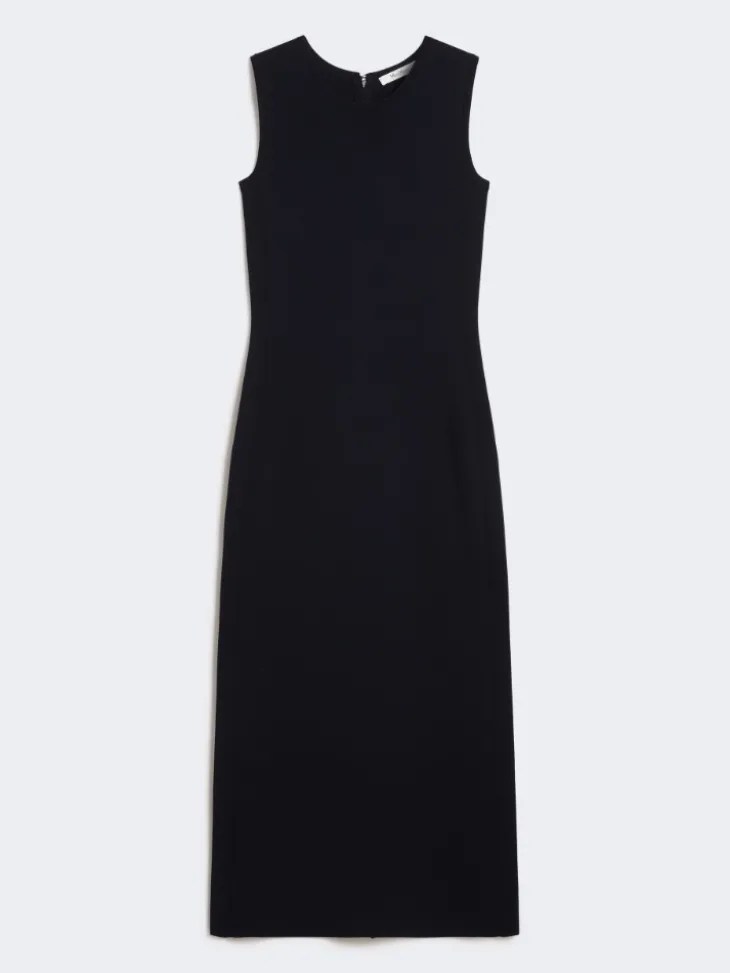 Viscose crêpe sheath dress - ULTRAMARINE