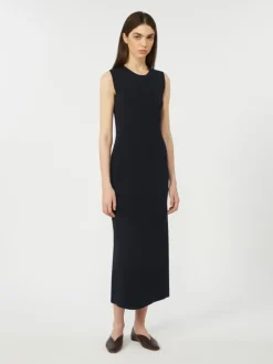 Viscose crêpe sheath dress - ULTRAMARINE