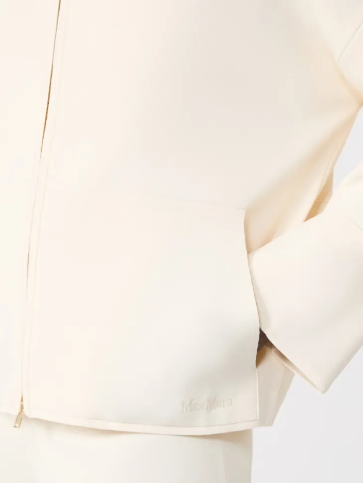 Viscose crêpe yarn cardigan - IVORY