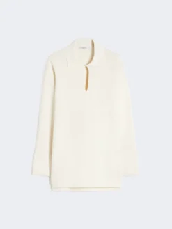 Viscose crêpe yarn jumper - IVORY