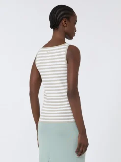 Viscose crêpe yarn sleeveless jumper - PINK