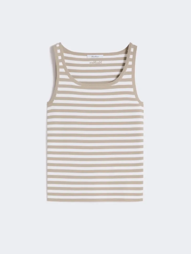 Viscose crêpe yarn sleeveless jumper - PINK