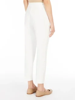 Viscose jersey trousers - WHITE
