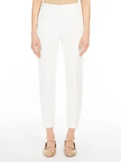 Viscose jersey trousers - WHITE