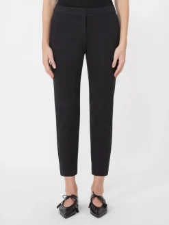 Viscose jersey trousers - BLACK