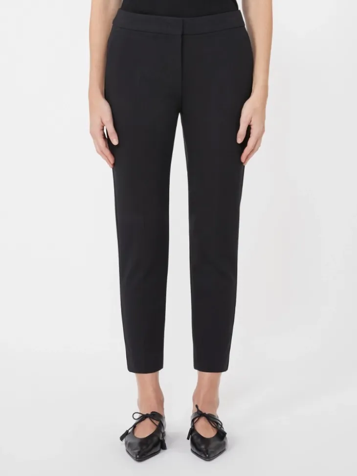 Viscose jersey trousers - BLACK