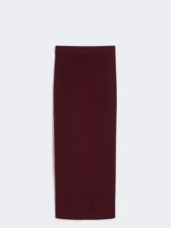 Viscose pencil skirt - BORDEAUX