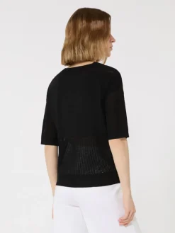 Viscose yarn jumper - BLACK